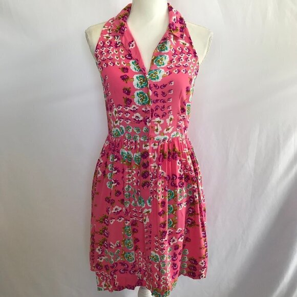 *4/$20* Xhilaration Pink Tank Floral Dress - Picture 1 of 10